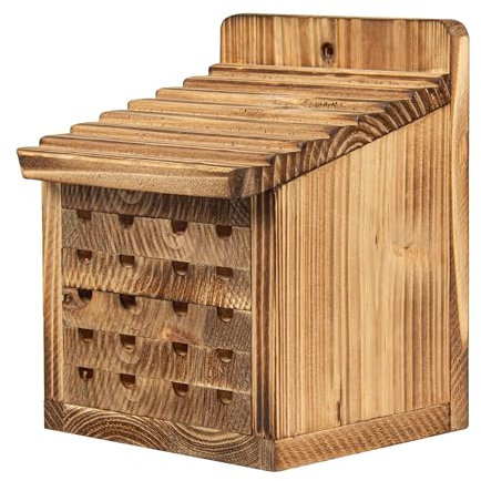 BalterFF Bee Houses for The Garden Insect Bee Hotel Carpenter Wood Bee House of Outside Box