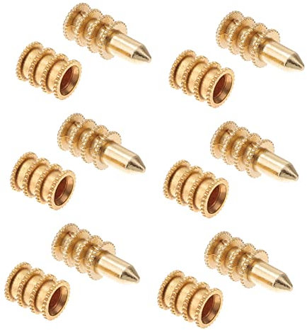 CIYODO 20Pcs Zinc Alloy Table Bolt Sleeve Connectors Dowel for Table Leaf Alignment Universal Furniture Corner Connector and Support for Table Assembly