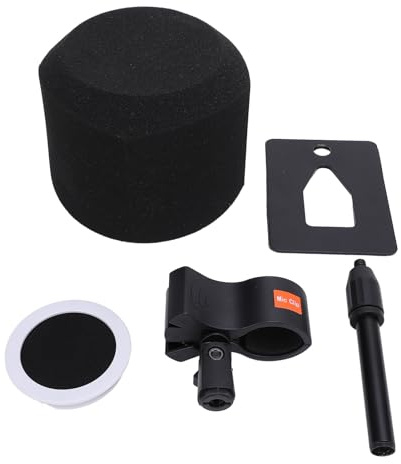 Oreilet Mikrofonisolering Kulsköld, Brusreducerande Mikrofon Vindruta Popfilter med Potentiometer, Ljudabsorberande Mikrofon Akustiskt Skumskydd för Kondensormikrofoner
