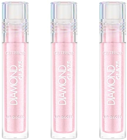 Catrice Diamond Glaze Lip Gloss, Nr. 020, Pink, sofortiges Ergebnis, glänzend, holographisch, glitzernd, vegan, ohne Parabene, ohne Mikroplastikpartikel, Nanopartikel frei, 3er Pack (3x3ml)