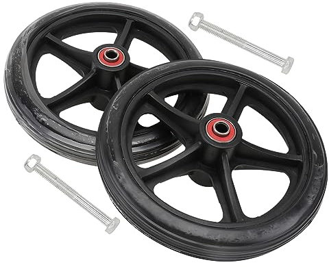 Operitacx Wheelchair Front Wheel Solid Tire 7-inch Replacement Small Wheels 2pcs for Mobility Wheelchair Accessories