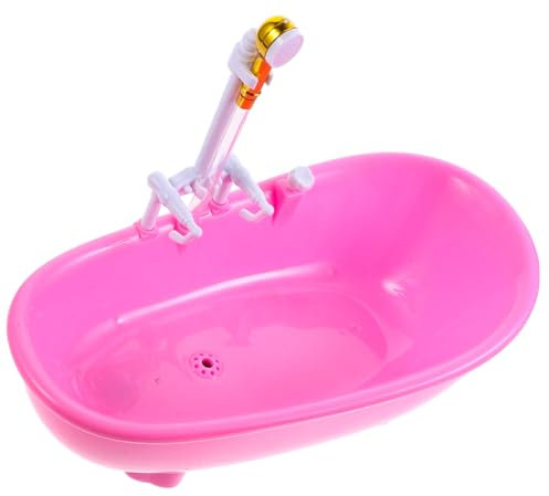 Toyvian Bañera Eléctrica con Rociador Piscina para Muñecas Duradera y Ecológica Pilas AAA
