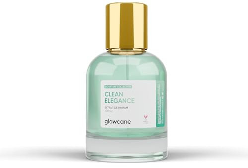 glowcane Clean Elegance Extrait de Parfum Damen | Frischer & Blumiger Duft | mit maximal erhöhter Duftöl Konzentration | Langanhaltender Duft | Geschenke für Frauen | Tierversuchsfrei & Vegan