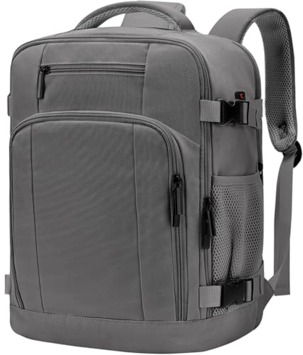 ZHXX Cabin Bag, for Ryanair Cabin Bags 55 x 40 x 20,44L Carry On Bag with a dedicated 17.3″laptop compartment and anti-theft pocket.Grey