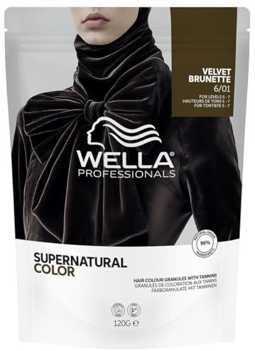 Wella Supernatural Color 6/01 Velvet Brunette 120g | Coloración Profesional Efecto Natural, Reflejos Luminosos y Uniformes, Cobertura Suave y Resultado Natural