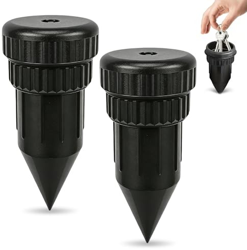KADFEL 2 Pezzi Nascondiglio Segreto a Forma di Ugello d’Acqua, 3,5x4,8x9,5 cm, Cassaforte Portachiavi da Esterno in Plastica, per Giardino e Cortile