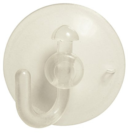 gartenmoebel-einkauf 20x Saugnapf mit Haken, 35mm, Transparent, Kunststoff, 100% Kunststoff, Haken, Dekoration, Modern, Glas