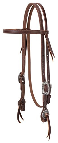 Weaver Leather Working Tack Straight Browband Headstall with Floral Hardware