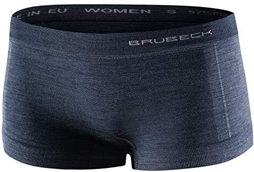 BRUBECK Merino Boxershorts Damen – Nahtlose Funktionsunterhose Thermo – Hipster mit 16,5 Mikron Merinowolle – Warme Naturfaser Unterwäsche für Frauen – Made in EU