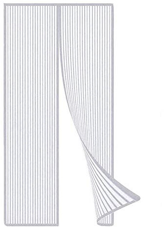 Alpinestars Magnetische Fliegeninsekt-Bildschirmtür, 100x265cm, Weiß Magnet Fliegengitter Tür, Türgittervorhänge, Insektenschutz Balkontür Fliegenvorhang für Balkontür, Wohnzimmer, Terrassentür