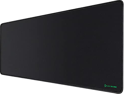 Black Shark Gaming Mouse Pad Desk Mat (31.5” x 11.8” x 0.15”) Mousepad with Superfine Fiber Surface Smooth, Non-Slip Rubber Base, Office Decor for Gamers, Office, Desk Pad Manta P2