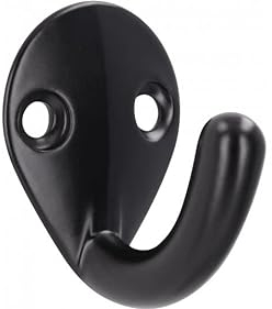 SIRO Kleiderhaken Heidenheim, Schlicht, Druckguss schwarz matt pulverbeschichtet, 37 mm x 32 mm x 28 mm, LA 17 mm, 743/PB12