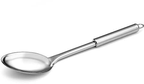 Forgast Cucchiaio da Portata, Cucchiaio da Buffet, Mestolo Piatto per Servire, In Acciaio Inossidabile, Manico Rotondo, Facile da Pulire, Lunghezza totale 32,5cm
