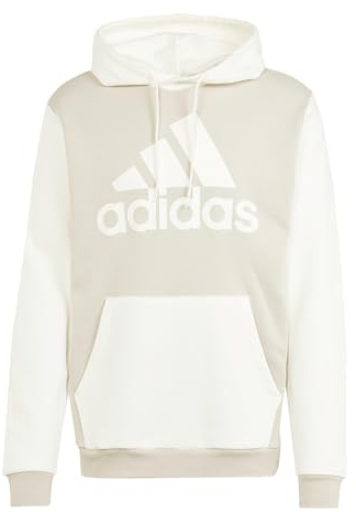 Adidas Homme Essentials Fleece Big Logo Hoodie, Putty Grey/Off White, S