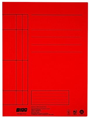 Original BIGO 10 Stück Schnellhefter Aus Karton rot TINCTA | Einschlagmappe | Ordnungsmappe | Dokumentenmappe | Umlaufmappe | Ideal für Büro,Schule und mobile Organisation |