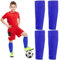 REEKNOKOL 2 Paar Fußballsocken für Kinder, elastische Socken für Kinder, geschnittene Fußballsocken für Kinder, Fußballsocken für Sport-Socken für Kinder für Fußballspiele für Anfänger (Blau)