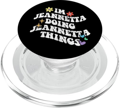 Retro Groovy I'm Jeannetta Doing Jeannetta Things Funny PopSockets PopGrip pour MagSafe