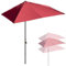 Halber Marktschirm, 200x100cm, 250x130cm, UV-Schutz Wasserfest Gartenschirm, für Wand, Balkon, Terrasse(Red,250x130cm)