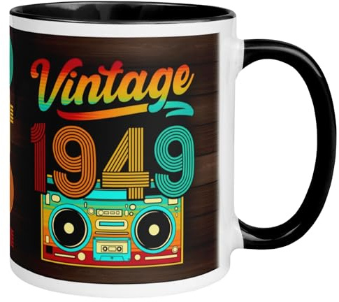 1949 Geburtstag Mann Frau | Vintage – 77 Jahre Geschenk | Jahrgang Tasse | Lustige Geschenktasse zum 77. Geburtstag | Geburtstagsdeko für Männer und Frauen zum 77ten | Made in Germany