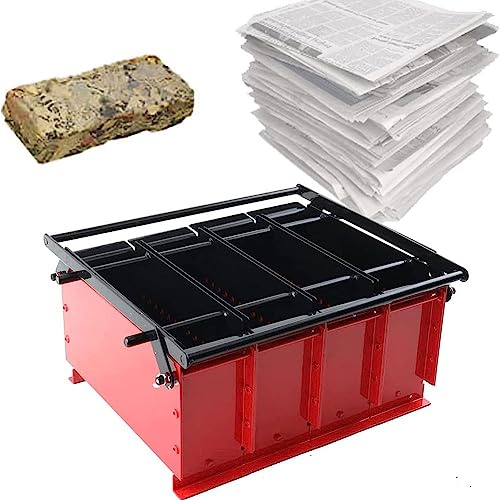Briqueta de papel para hacer briquetas de papel – Prensa de ladrillos de fuego para periódicos para calentar, 38 x 31 x 18 cm