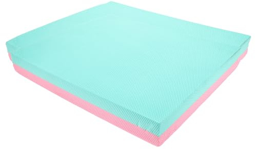 Toyvian Almohadilla de Entrenamiento Antideslizante para Fitness y Yoga 40x33x5 Cm, Cojín de Equilibrio de Espuma Bicolor Azul y Rosa, Colchoneta para Ejercicios en Casa y Rehabilitación