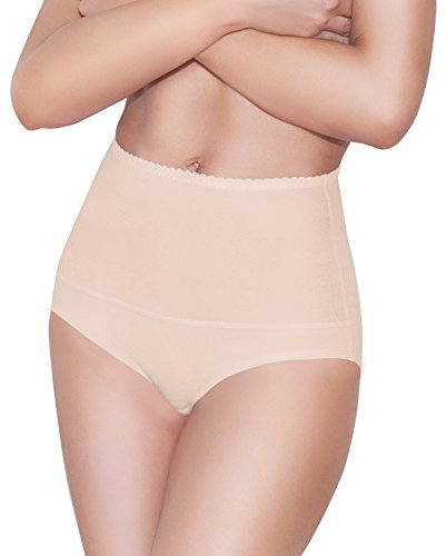 Damen figurenformend Miederstring Bauch Weg Stark Formend Miederpants mit Hoher Taille Miederslip Bauchweg String Damen (XXL, Beige)
