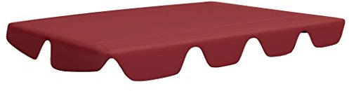 vidaXL Ersatzdach für Gartenschaukel Hollywoodschaukel Dach Dachbezug Schaukeldach Ersatz-Bezug Sonnendach Dachplane Weinrot 150/130x105/70 cm