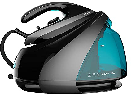 Cecotec Centro de Planchado Compacto Fast&Furious 8060 Ultra. 3000 W, 15 Bares de Presión, Suela Ultradeslizante con Revestimiento de Óxido de Titanio, Golpe de vapor de 750 g/min