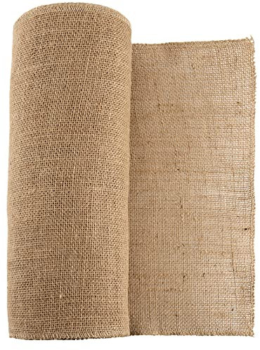 KOHAND Rollo de arpillera natural de 30 cm x 10 m, material de tela de yute para manualidades y decoración de collages y modelos