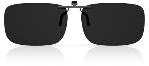 Goiteia Super Dark Clip On Gafas de sol polarizadas Gafas Hombres Mujeres, ajuste compacto, no abatibles (CAT4)