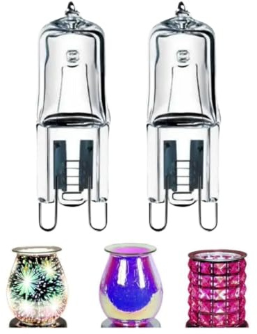 Kanta 40W G9 220V Halogen Bulb Bulbs Touch Aroma Lamp Lamps Electric Oil Burner - Pack of 2 - Warm White