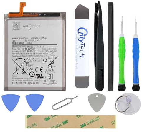OnlyTech - Kit de réparation Batterie pour Samsung Galaxy Note 10 Lite SM-N770-4500mAh - avec 10 Outils et Adhésif