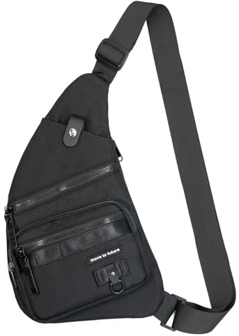 Long Keeper Bolsa de Pecho para Hombre Mujer, Mochila de Hombro Bolso Bandolera Cruzado Pequeños Sling Bag Ciclismo Viaje Mochila Bandolera Antirrobo