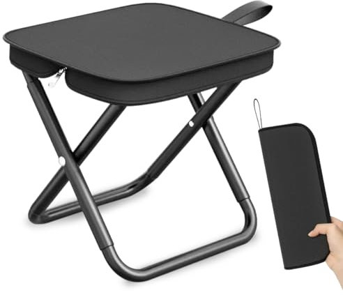 Camping Hocker, Tragbarer Klapphocker, Zusammenklappbarer Campinghocker Leichtgewicht , Mini Outdoor Camping Klappstühle, Tragbarer Stuhl Faltbar für Reisen Wandern Camping Angeln Grillen Picknick