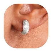 HANLI Orecchini Uomo Cerchio Diamante Argento 925 e Zirconi Cubici Anallergici Leggeri Trendy Gioielli di Moda per le Uomo