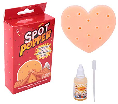 TIKATARER Skin Picking Fidget Toy, Silikon Relax Anxiety Toy, Hjärtformade Sensoriska Saker med Droppare och Pimple Cream för Skin Pickers Barn & Vuxna (1st)