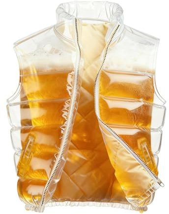RUMAOZIA Chaqueta de cerveza para hombre, transparente, chaqueta de invierno, chaqueta acolchada holgada, chaqueta de plumón, chaqueta de entretiempo, chaqueta rígida, chaqueta de ocio, sudadera