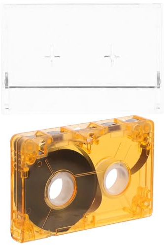 DOITOOL Cassette Audio Vierge Orange 40-60 Bande Audio pour L'Enregistrement Vocal et Musical Compatible Mini-Magnétophone Cassettes D’Enregistrement pour Interviews et Messages