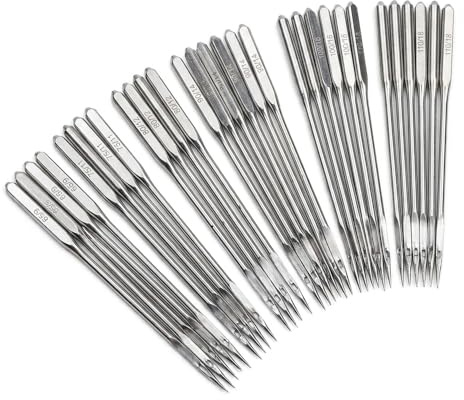 80 Pcs Sewing Needles, Sewing Machine Accessories 80-Pack, 6 Sizes 65/9 75/11 80/12 90/14 100/16 110/18, Replacement for Household Machines, Home Sewing Use