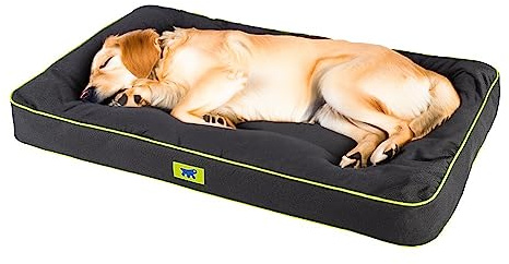 Ferplast Cuccia Ortopedica per Cani Extra Large Materassino per Cani Impermeabile e Antigraffio Cuccia Morbida Polo, 110 x 70 x h 8 CM, NERA