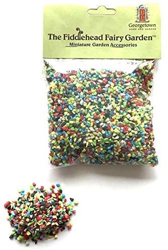 Fiddlehead Fairy Garden Gravel Decorative Stones Fairies Building Supplies (Rainbow Mix)