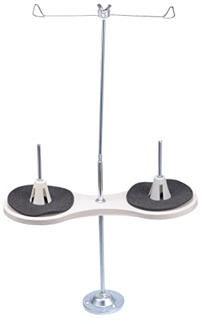sourcing map Double Cone Spool Stand Universal Iron 2 Thread Stand for Sewing and Embroidery Machines