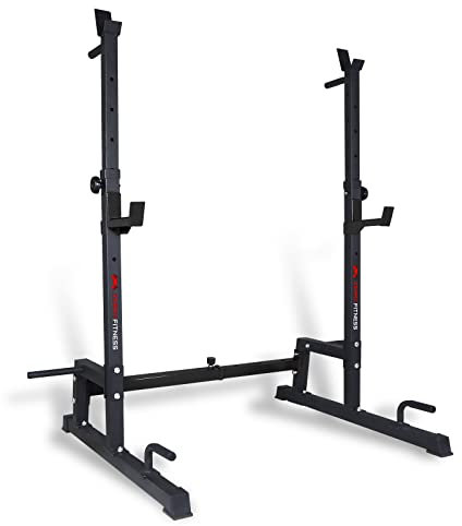 ZERRO Verstellbare Kniebeugenständer Langhantelablage Höhenverstellbarer Squat Rack Multi-Funktions barbell rack bis 120 kg für Sportstudio Zuhause, Color:DHTAL011A0000swz
