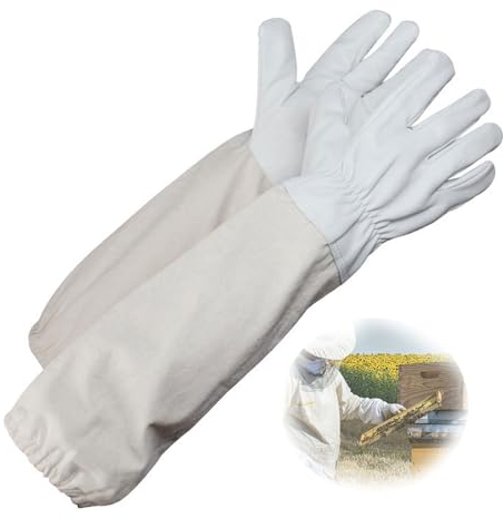 Imkerhandschuhe, Imker Schutzhandschuhe, Imkerei Handschuh, Imkerei Zubehör, Stichfeste Imkereibedarf, für Die Meisten Männer und Frauen, Ein Unverzichtbares Werkzeug für Konservierende Imker, Weiß