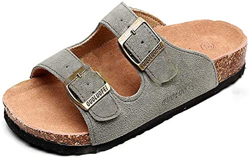 Asifn Sandali Moda Uomo Sughero Ciabatte Tipo Donna Spiaggia Scarpe Sughero Zeppa Unisex Plantare Pantofole Fibbia（Verde,38/39 EU,40 Taglia del Marchio
