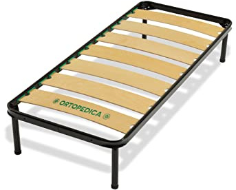 Bed Store SISTEMI RIPOSO Rete a Doghe Larghe 80X190 Singola Ortopedica Con Piedi Avvitabili Con Listello Largo in Betulla (80_x_190_cm)