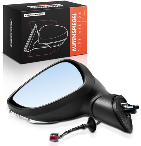 Frankberg Espejo Retrovisor Exterior Espejos de Punto Ciego Eléctrico Izquierda &-Calefactable &-Luz interconente Compatible con Fiesta VI CB1 CCN 2008-2017 Fiesta VI Van 2009-2017 Replace# 1633093