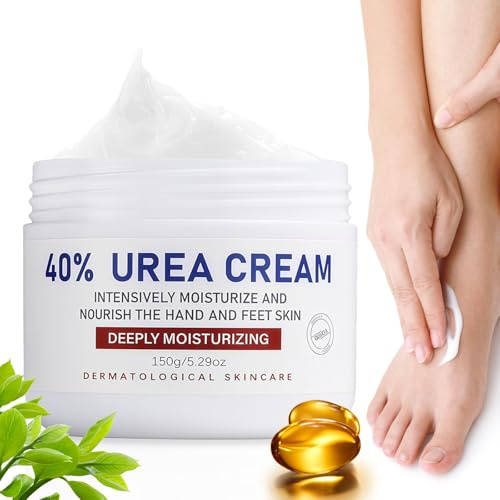 Crema Urea 40% 150g – Trattamento e Lozione all'Urea per Piedi Secchi e Screpolati, Talloni Screpolati e Calli, balsamo per tallone, Crema per Mani, Gomiti, Unghie e Ginocchia
