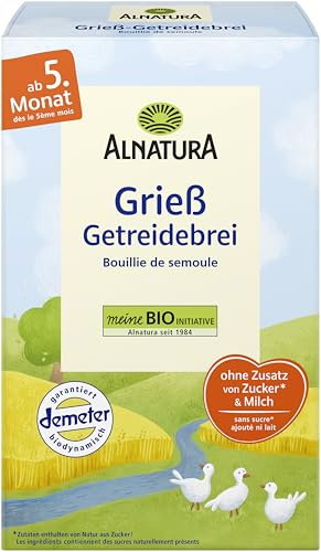 Alnatura Bio Babybrei nach dem 4 Monat Grieß, 6 x 250 g