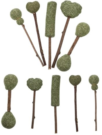 HOODANCOS 10 Palitos de Gatera para Gatos Piruletas Comestibles Mixtas Juego Masticable para Cuidado Dental Snack para Digestión Pack de 10 Unidades